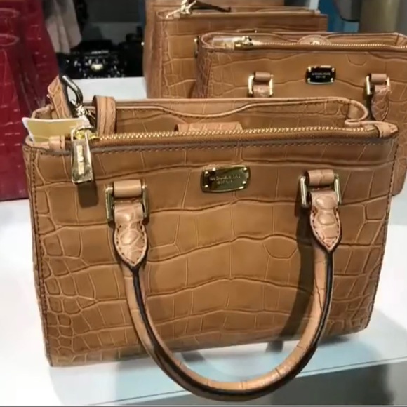 Michael Kors Kellen Satchel Croc Embossed Bag - Picture 11 of 11